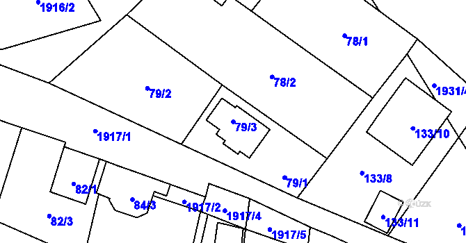 Parcela st. 79/3 v KÚ Dolní Věstonice, Katastrální mapa