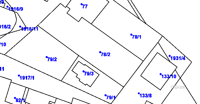 Parcela st. 78/2 v KÚ Dolní Věstonice, Katastrální mapa