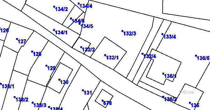 Parcela st. 132/1 v KÚ Dolní Věstonice, Katastrální mapa