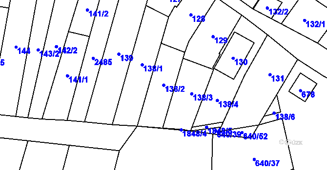 Parcela st. 138/2 v KÚ Dolní Věstonice, Katastrální mapa