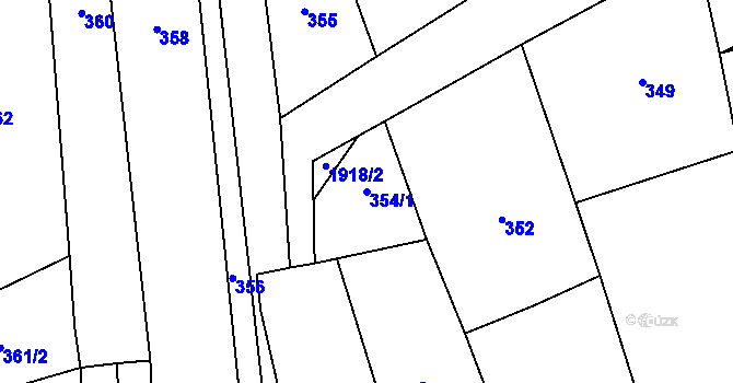 Parcela st. 354/1 v KÚ Dolní Věstonice, Katastrální mapa