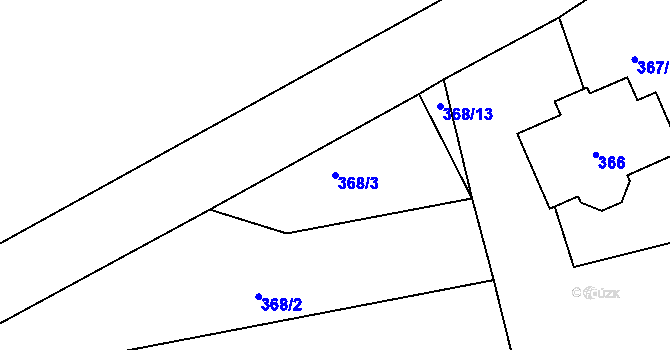 Parcela st. 368/3 v KÚ Dolní Věstonice, Katastrální mapa