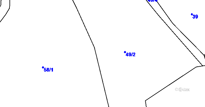 Parcela st. 60 v KÚ Chvalov, Katastrální mapa