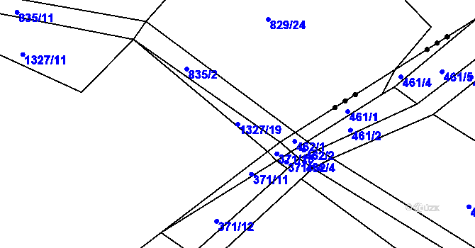 Parcela st. 1327/19 v KÚ Dolní Životice, Katastrální mapa