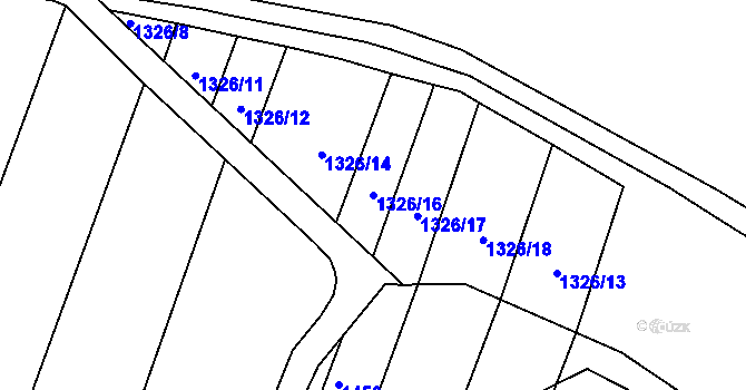Parcela st. 1326/16 v KÚ Dolní Životice, Katastrální mapa