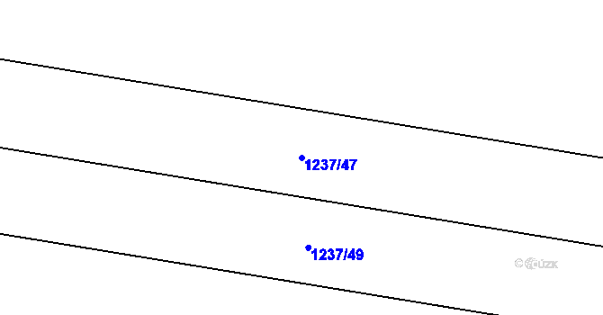 Parcela st. 1237/47 v KÚ Dolní Životice, Katastrální mapa