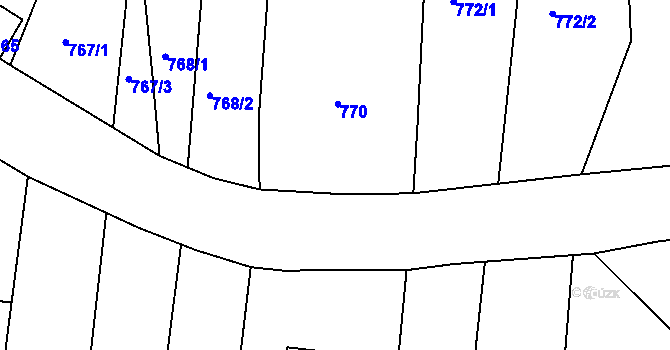 Parcela st. 771 v KÚ Dolní Životice, Katastrální mapa