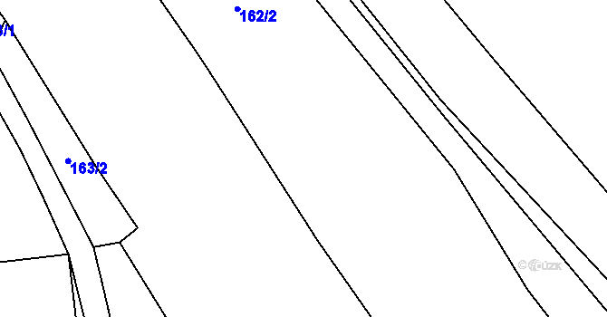 Parcela st. 165/4 v KÚ Dolní Žleb, Katastrální mapa