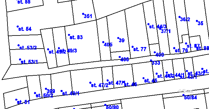 Parcela st. 84 v KÚ Doloplazy, Katastrální mapa