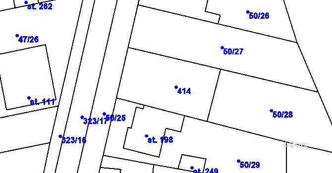 Parcela st. 144 v KÚ Doloplazy, Katastrální mapa