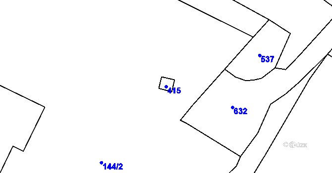 Parcela st. 415 v KÚ Doloplazy, Katastrální mapa