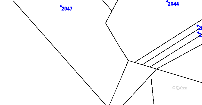 Parcela st. 537/8 v KÚ Doly, Katastrální mapa