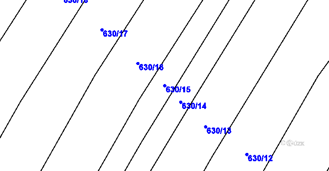 Parcela st. 630/15 v KÚ Domamil, Katastrální mapa