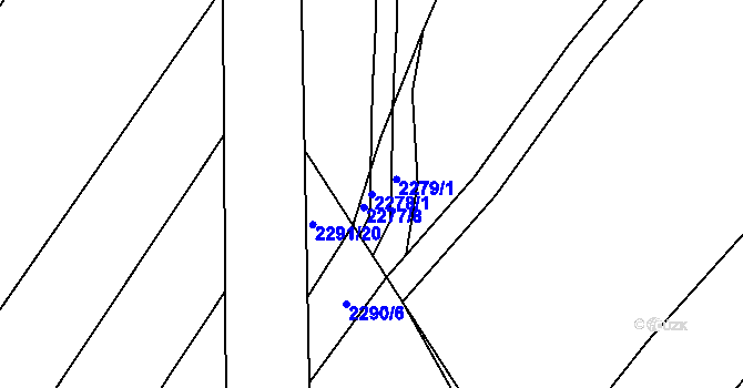 Parcela st. 2278/1 v KÚ Domamil, Katastrální mapa