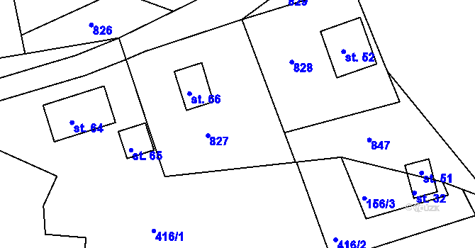 Parcela st. 108/1 v KÚ Domamyšl, Katastrální mapa