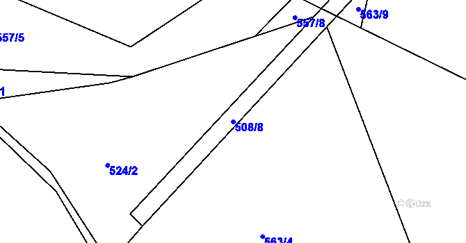 Parcela st. 508/8 v KÚ Domanín u Třeboně, Katastrální mapa