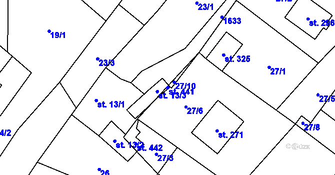 Parcela st. 441 v KÚ Domanín u Třeboně, Katastrální mapa