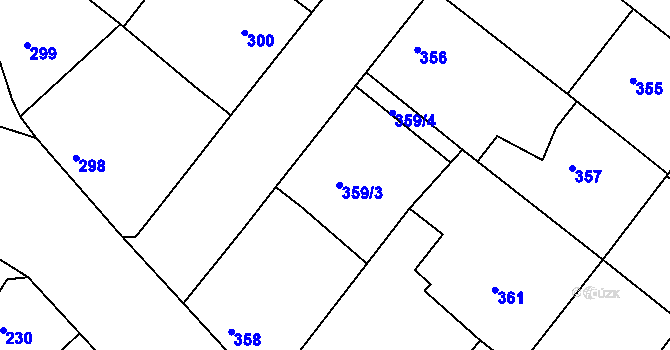 Parcela st. 359 v KÚ Domanín, Katastrální mapa