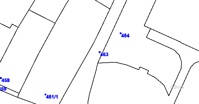 Parcela st. 463 v KÚ Domanín, Katastrální mapa