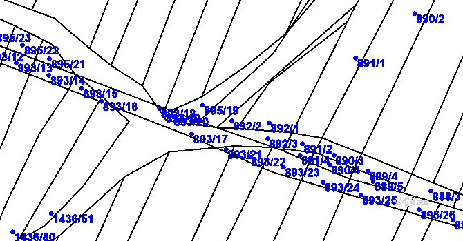 Parcela st. 892/2 v KÚ Domanín, Katastrální mapa