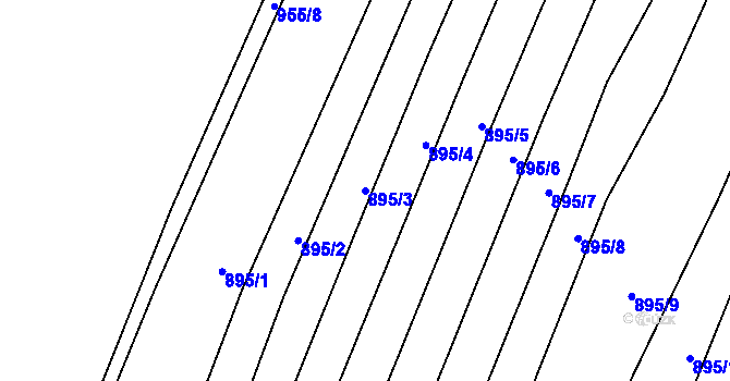 Parcela st. 895/3 v KÚ Domanín, Katastrální mapa