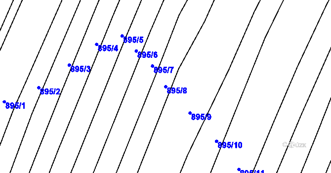 Parcela st. 895/8 v KÚ Domanín, Katastrální mapa