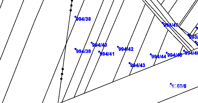 Parcela st. 994/41 v KÚ Domanín, Katastrální mapa