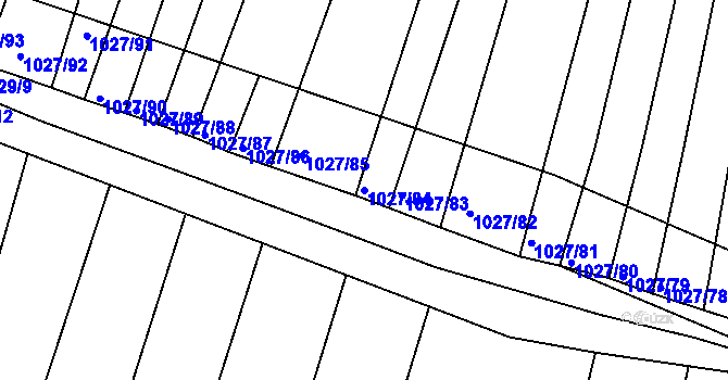 Parcela st. 1027/84 v KÚ Domanín, Katastrální mapa