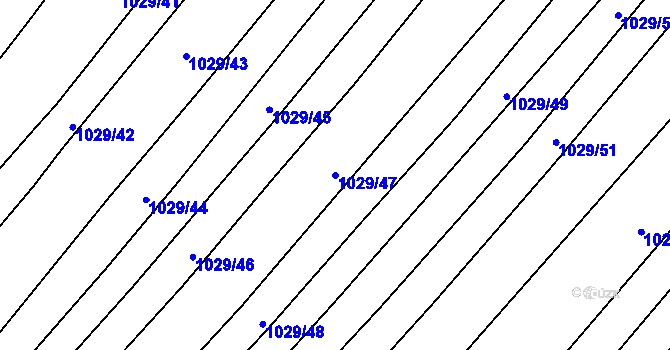 Parcela st. 1029/47 v KÚ Domanín, Katastrální mapa