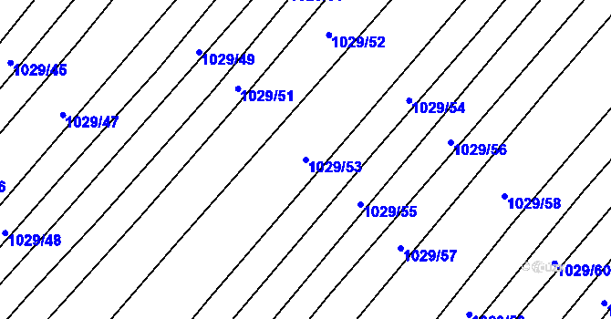 Parcela st. 1029/53 v KÚ Domanín, Katastrální mapa