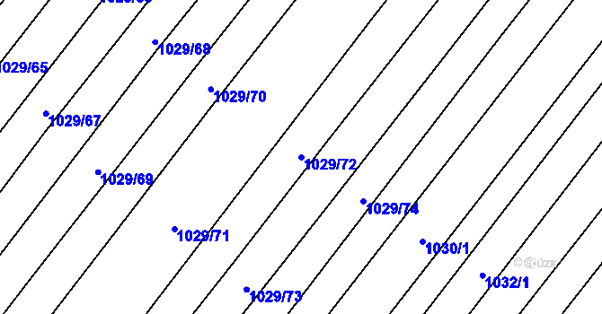Parcela st. 1029/72 v KÚ Domanín, Katastrální mapa