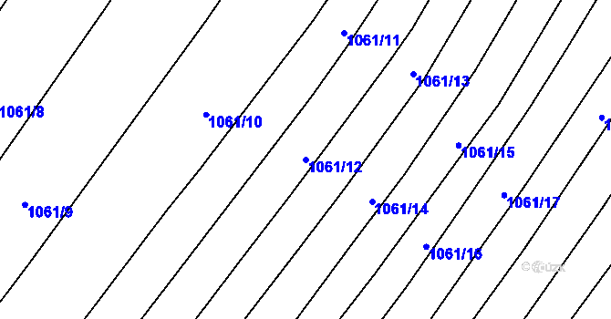 Parcela st. 1061/12 v KÚ Domanín, Katastrální mapa