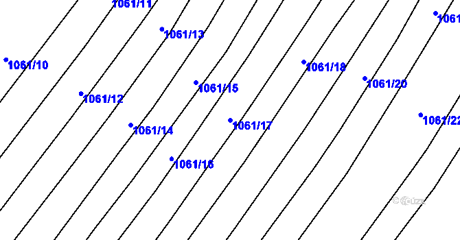 Parcela st. 1061/17 v KÚ Domanín, Katastrální mapa