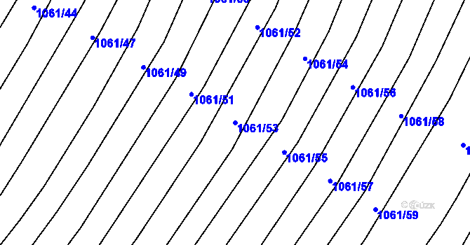 Parcela st. 1061/53 v KÚ Domanín, Katastrální mapa