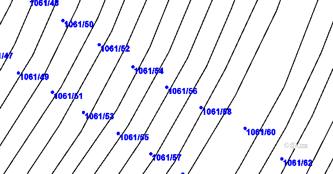 Parcela st. 1061/56 v KÚ Domanín, Katastrální mapa