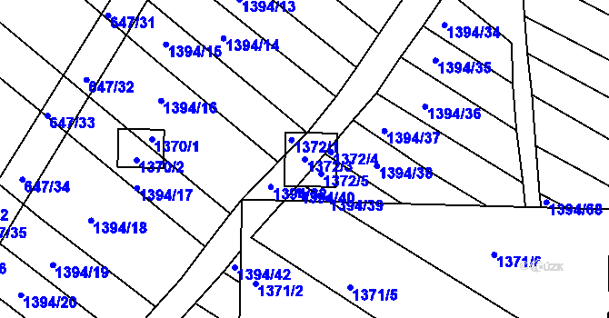 Parcela st. 1372/3 v KÚ Domanín, Katastrální mapa