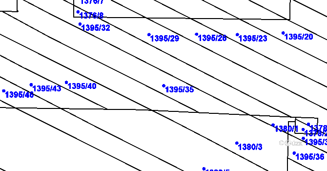 Parcela st. 1395/35 v KÚ Domanín, Katastrální mapa