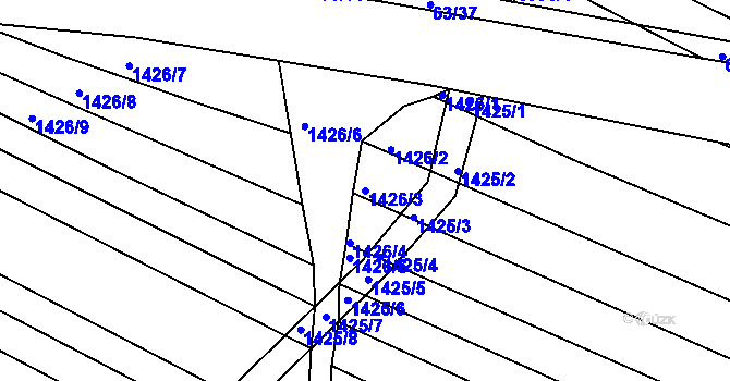 Parcela st. 1426/3 v KÚ Domanín, Katastrální mapa