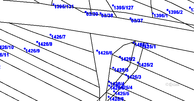 Parcela st. 1426/6 v KÚ Domanín, Katastrální mapa
