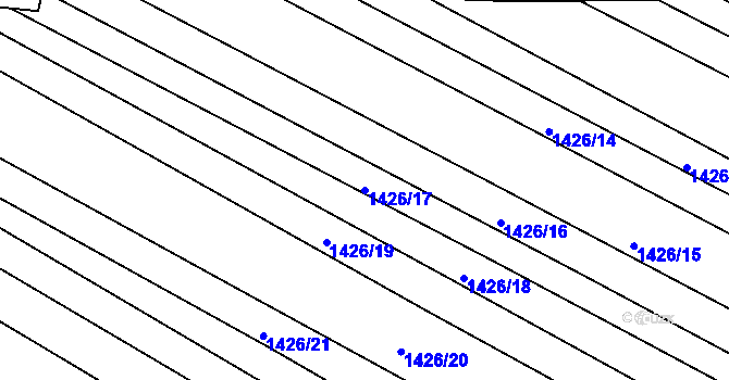 Parcela st. 1426/17 v KÚ Domanín, Katastrální mapa