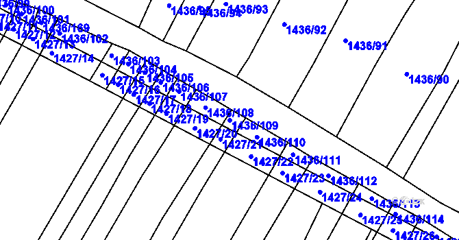 Parcela st. 1436/109 v KÚ Domanín, Katastrální mapa