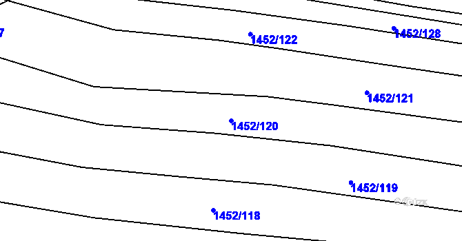 Parcela st. 1452/120 v KÚ Domanín, Katastrální mapa