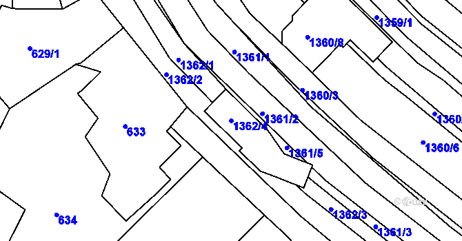 Parcela st. 1362/4 v KÚ Domanín, Katastrální mapa