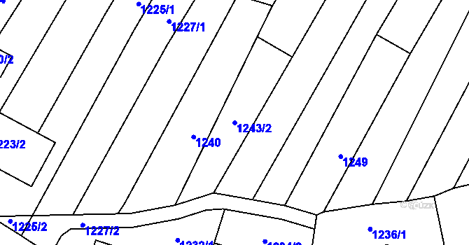 Parcela st. 1243/2 v KÚ Domanín, Katastrální mapa