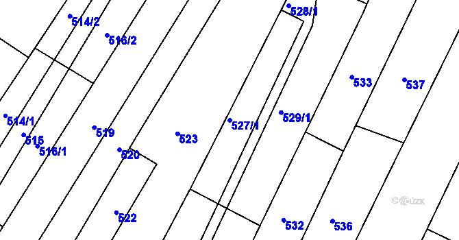 Parcela st. 527/1 v KÚ Domanín, Katastrální mapa