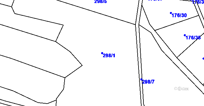 Parcela st. 298/1 v KÚ Domašín, Katastrální mapa