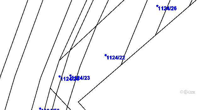 Parcela st. 1124/22 v KÚ Domašín, Katastrální mapa