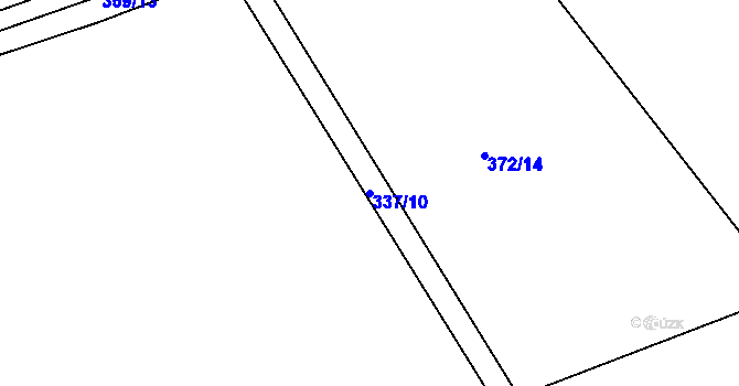 Parcela st. 337/10 v KÚ Domašín u Dobrušky, Katastrální mapa