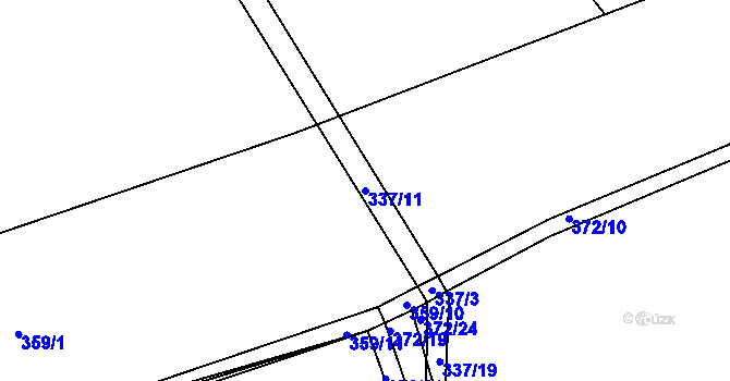 Parcela st. 337/11 v KÚ Domašín u Dobrušky, Katastrální mapa
