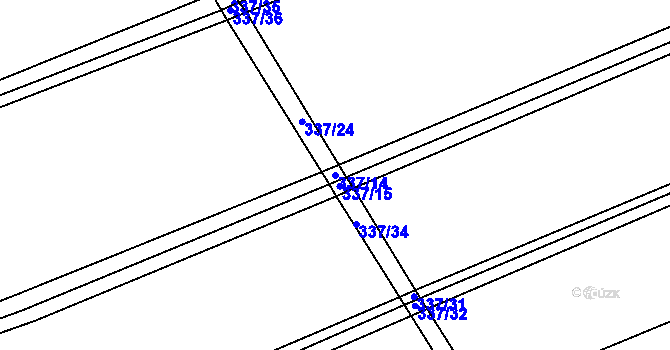 Parcela st. 337/14 v KÚ Domašín u Dobrušky, Katastrální mapa